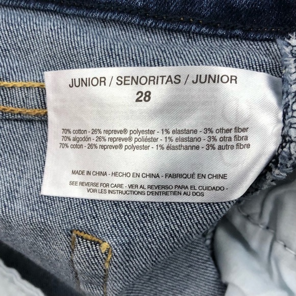 Ella Moss Beckett Cuffed Midi Exposed Button Fly Jean Shorts. Size 28 NEW - Picture 7 of 9